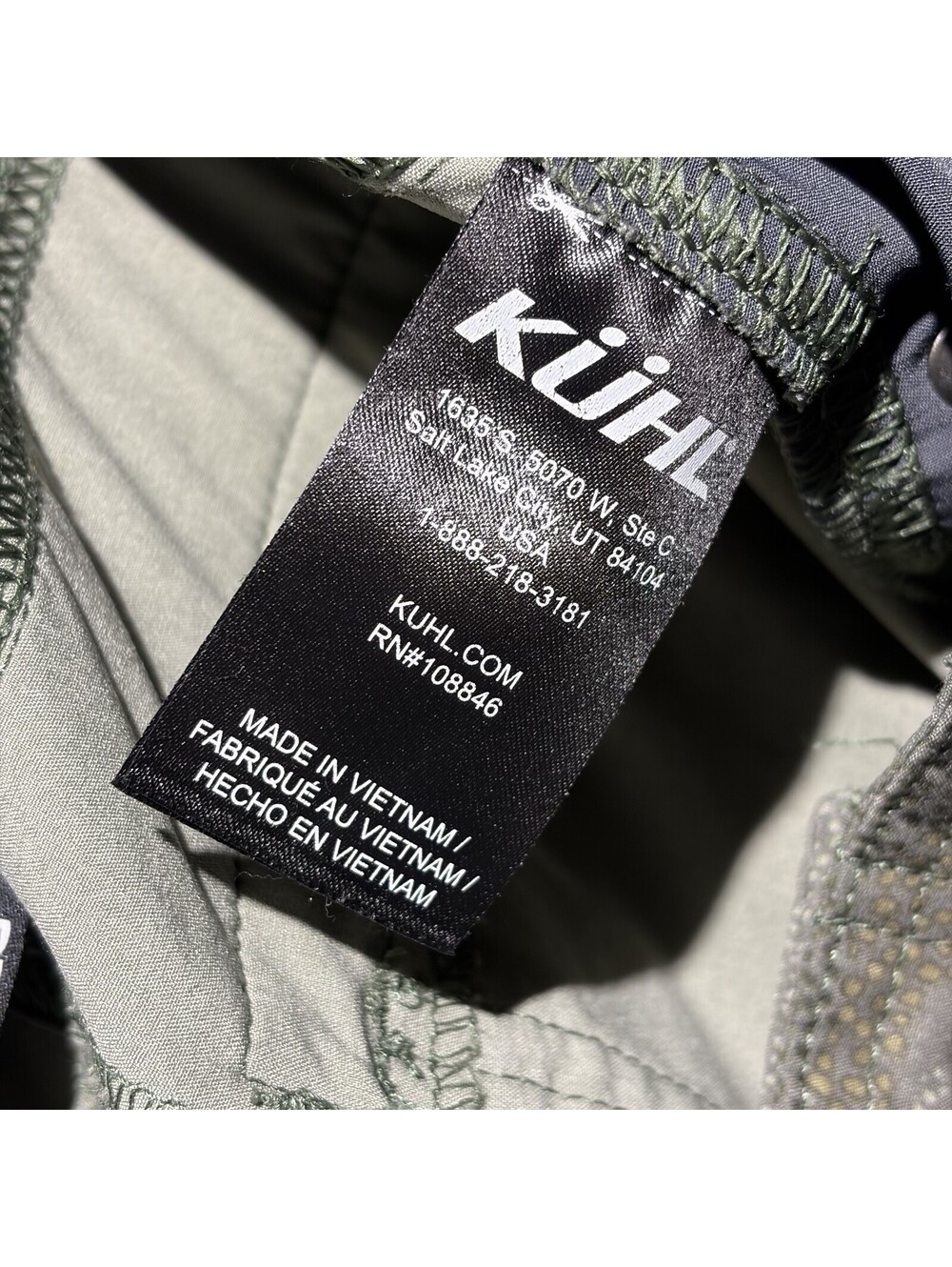 Kuhl Freeflex Roll-Up Pants Womens 6 Green Camo Cargo Outdoors - Massively RARE - Picture 13 of 15